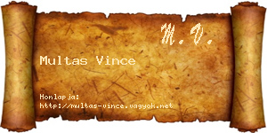 Multas Vince névjegykártya